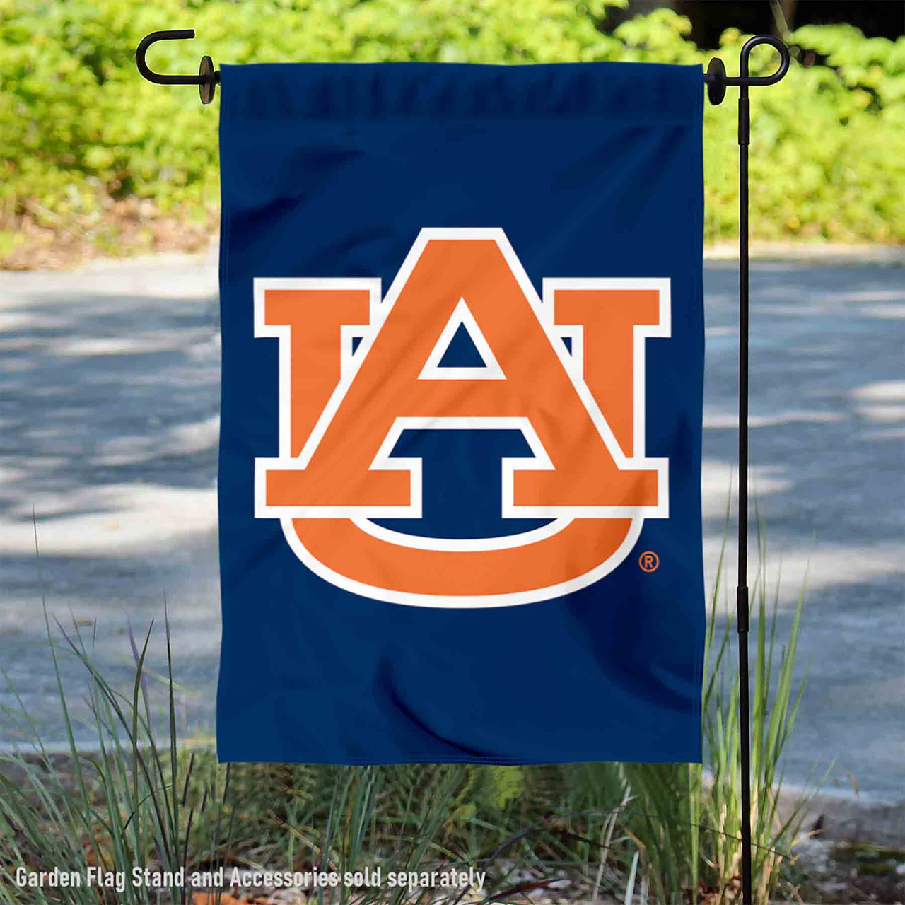 Auburn Shield Garden Flag Made In Usa Evergreen Auburn University Garden Flag 12 X 18 Inches Indoor Auburn Shield Garden Flag Holder - Foto 2