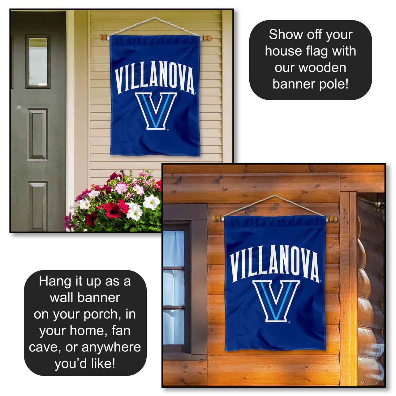Villanova Wildcats Logo House Flag - State Street Products