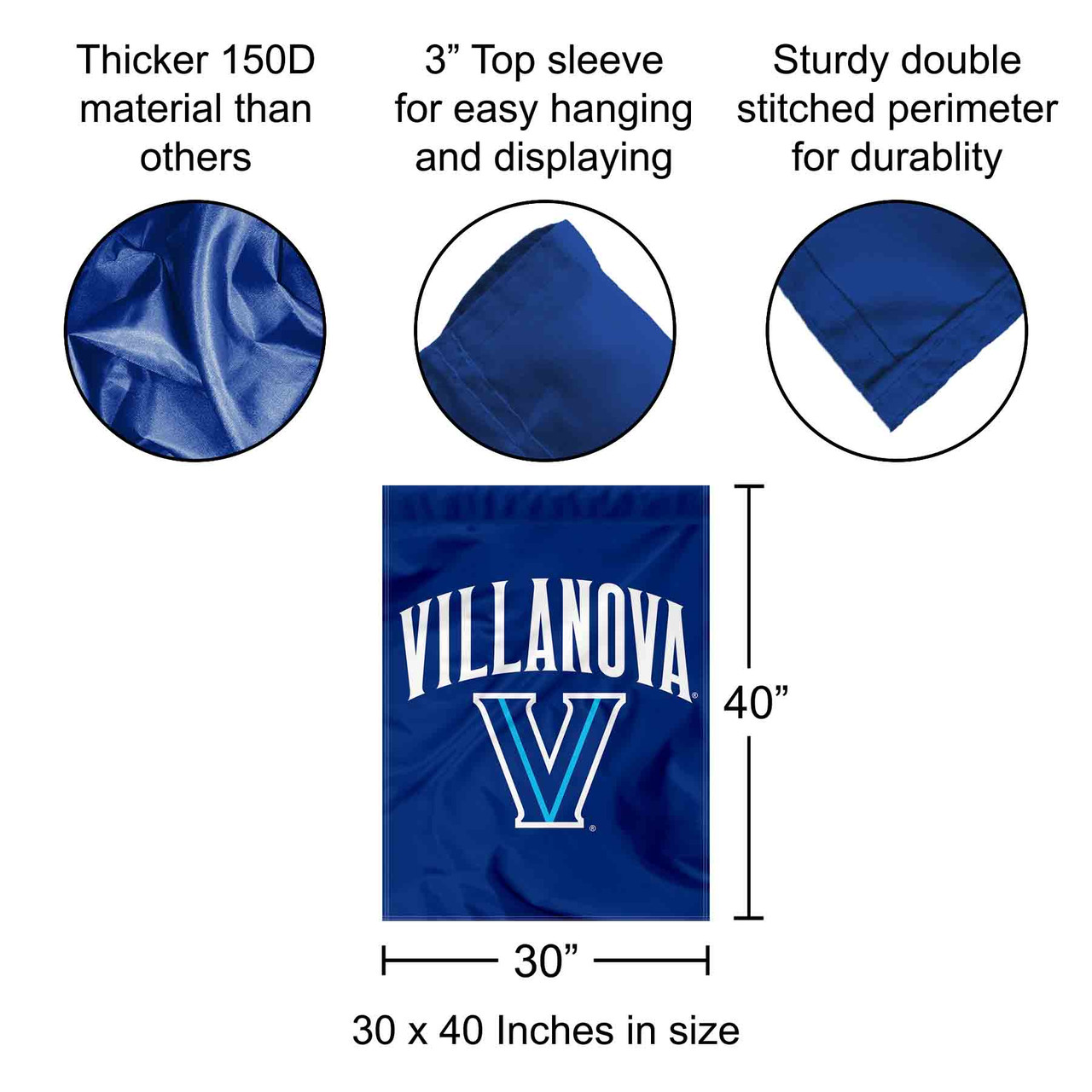 Villanova Wildcats Logo House Flag - State Street Products