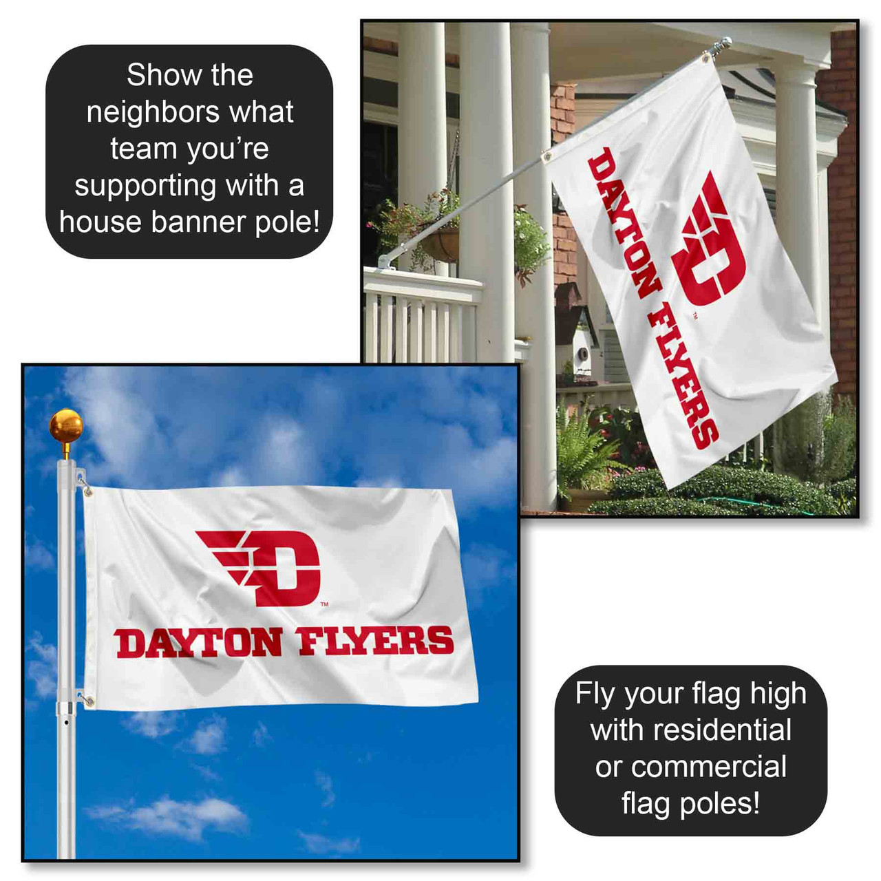 Dayton Flyers White Flag State Street Products