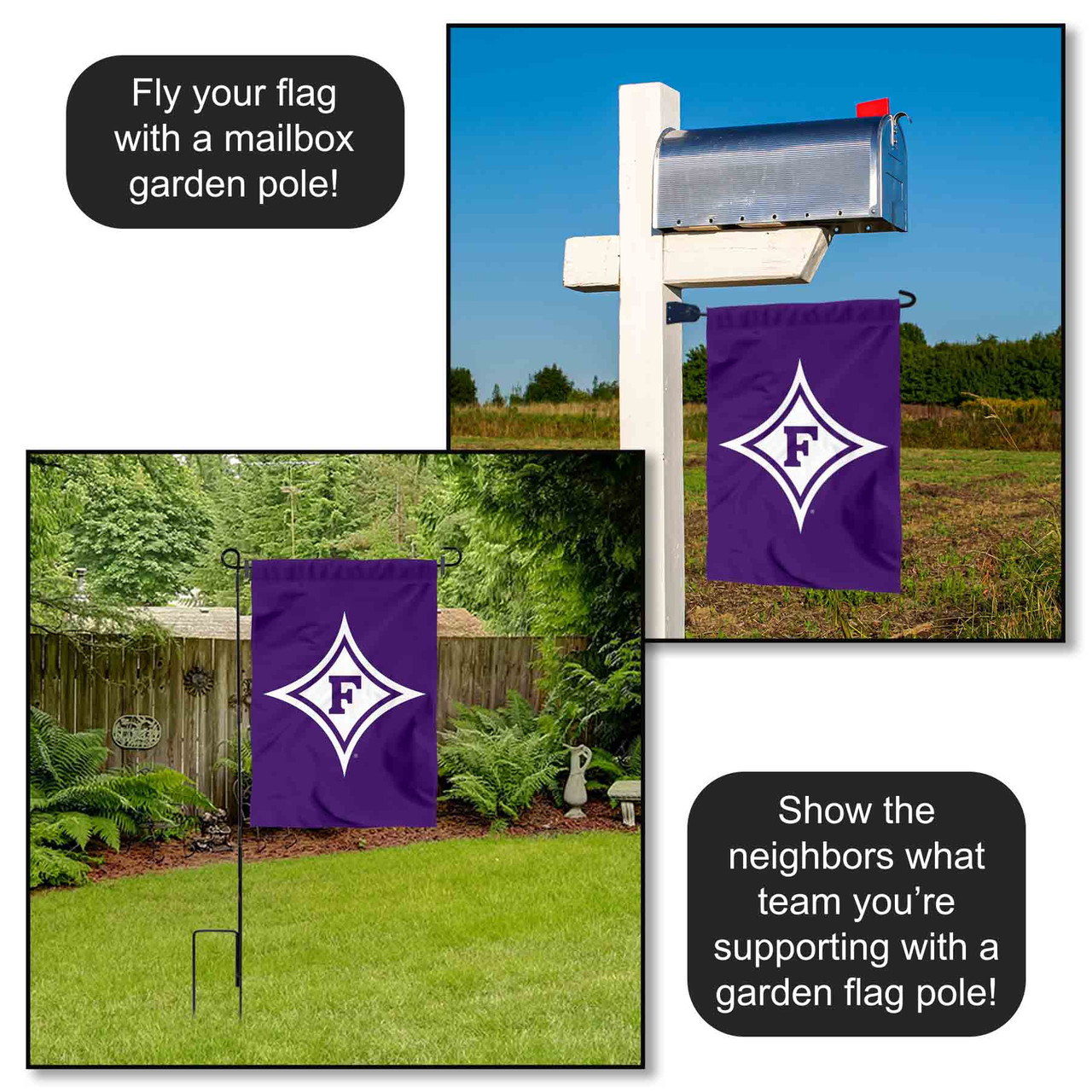 Furman University Paladins House Flag - 30x40 Inch Double-Sided NCAA Licensed Polyester Banner