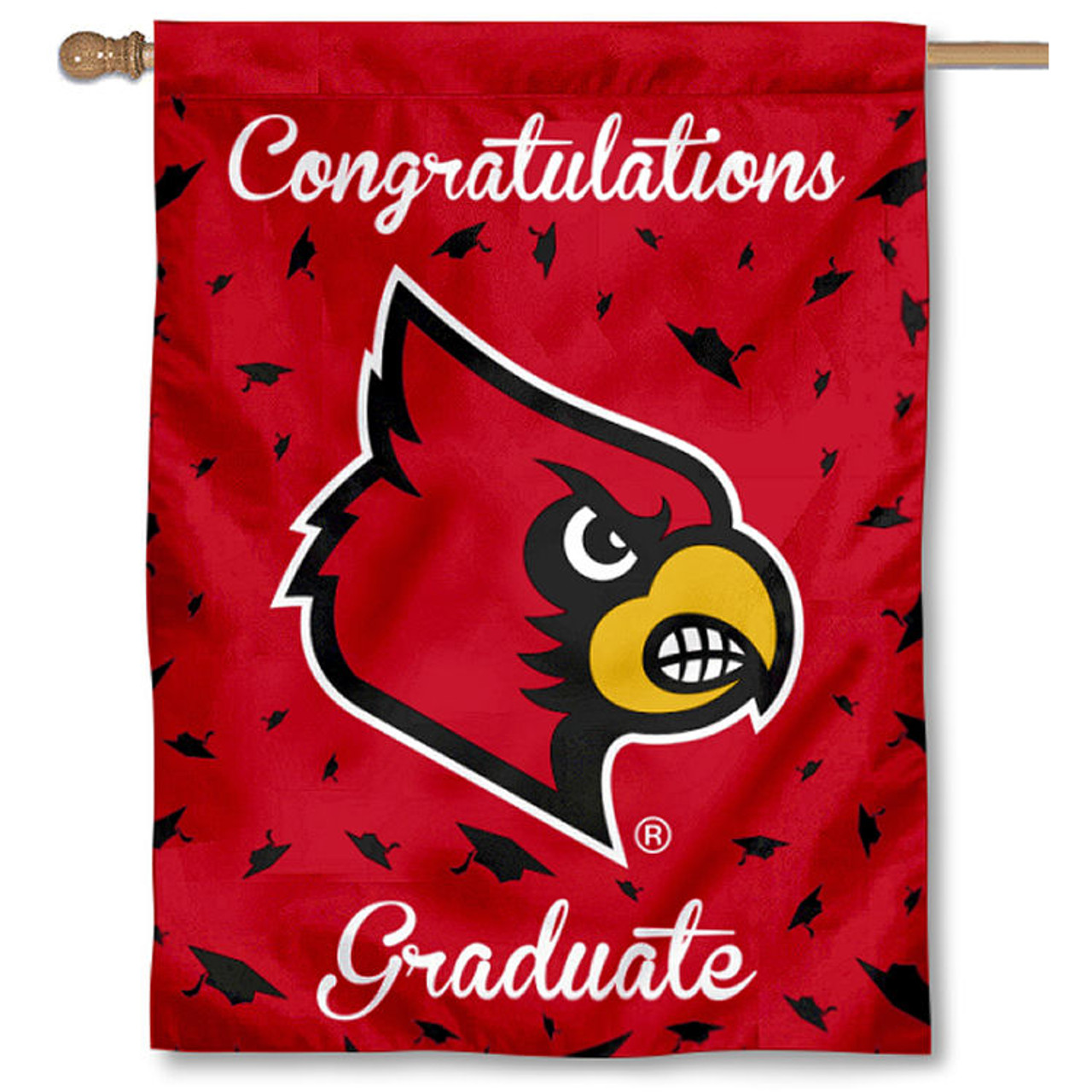 Louisville Cardinals Congratulations Graduate Flag - State Street