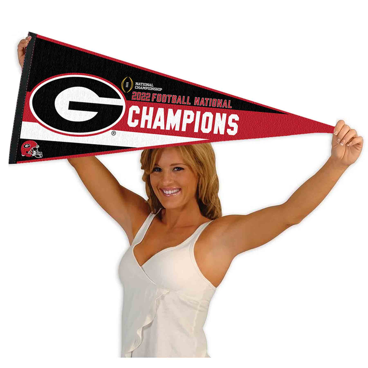 Georgia Bulldogs 4 Time Football National Champions Banner - State