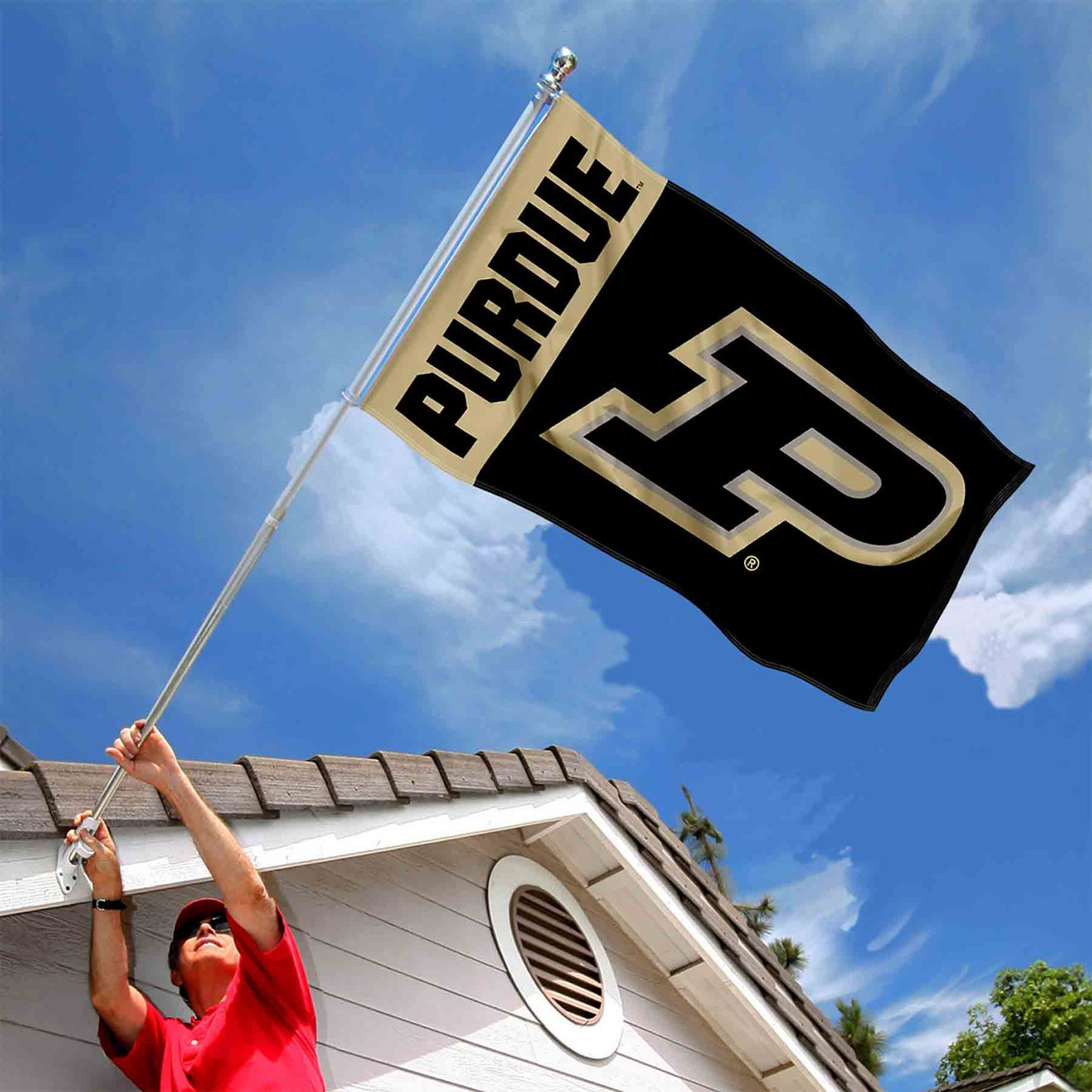 Purdue University Banner Pennant with Tack Wall Pads - State Street Products