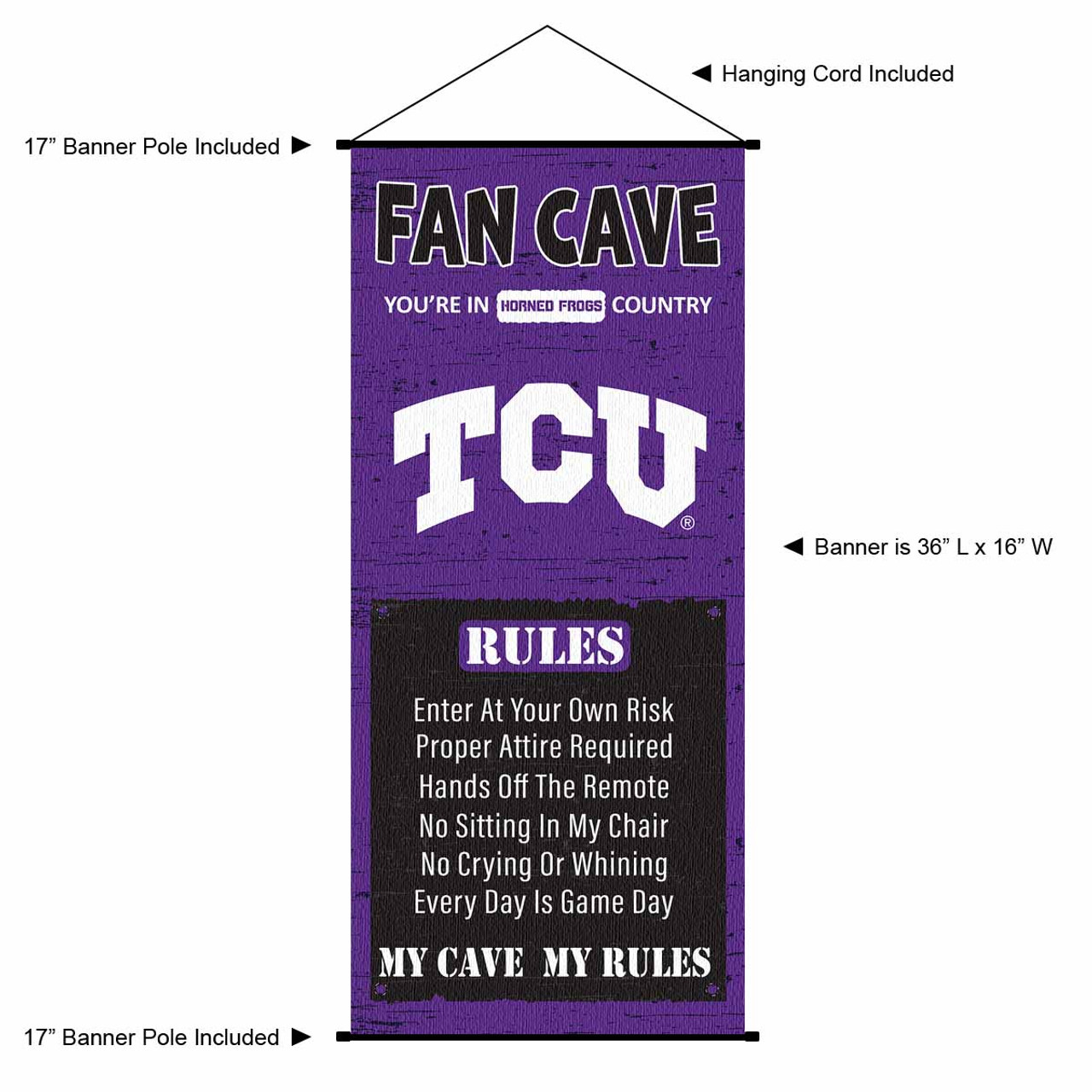 Louisville Cardinals Man Cave Fan Banner Scroll