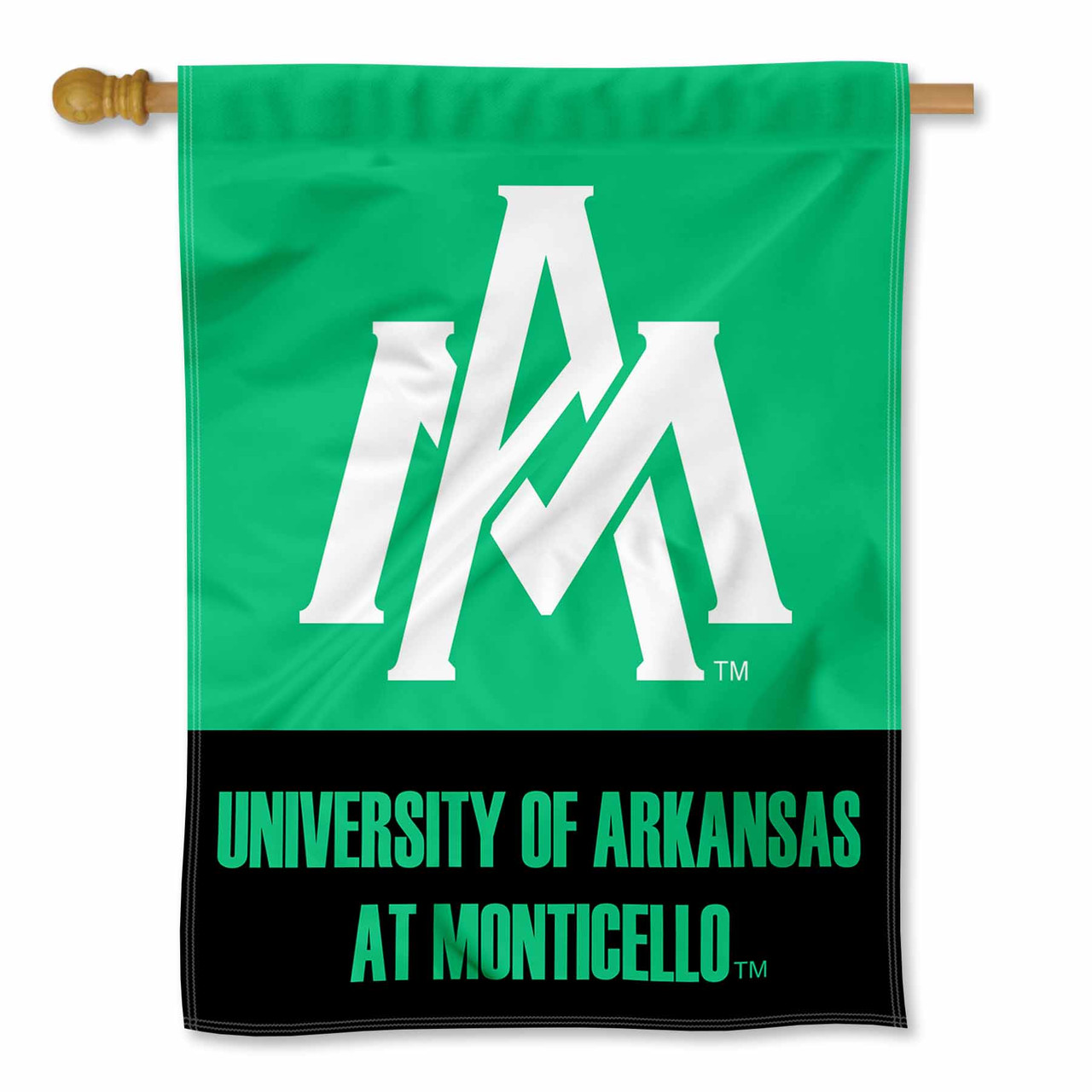 Arkansas Monticello Weevils Logo Double Sided House Flag State Street