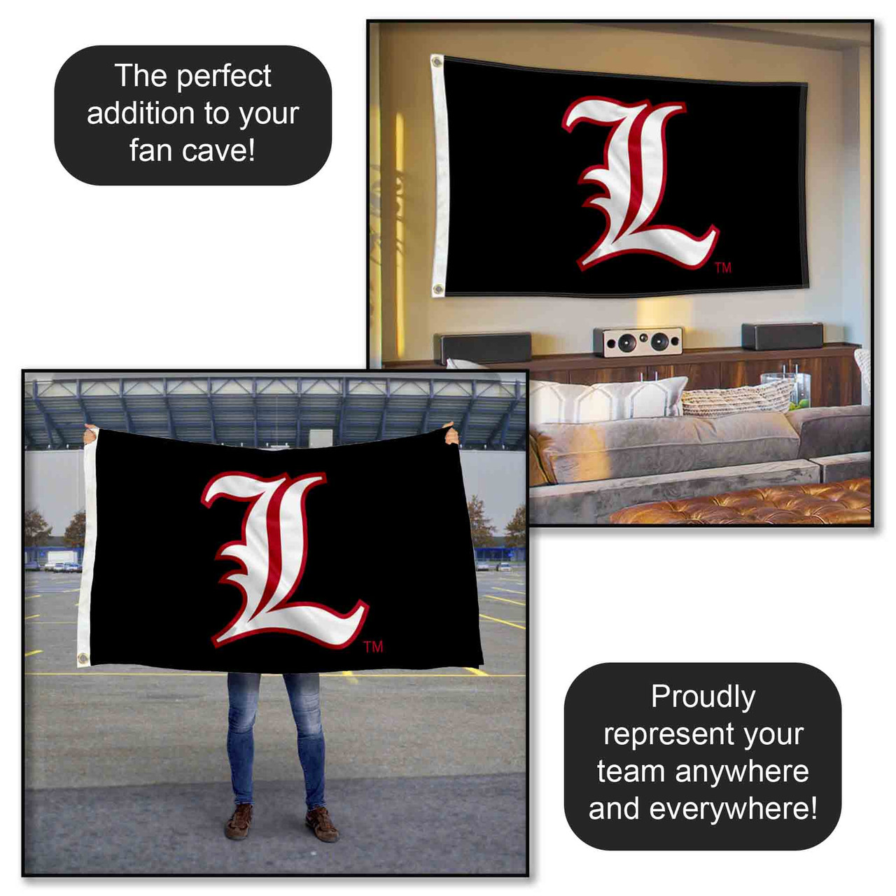 University Of Louisville Gartenflagge 'Cardinals' – Doppelseitig, 100% Polyester, Offiziell Lizenziert