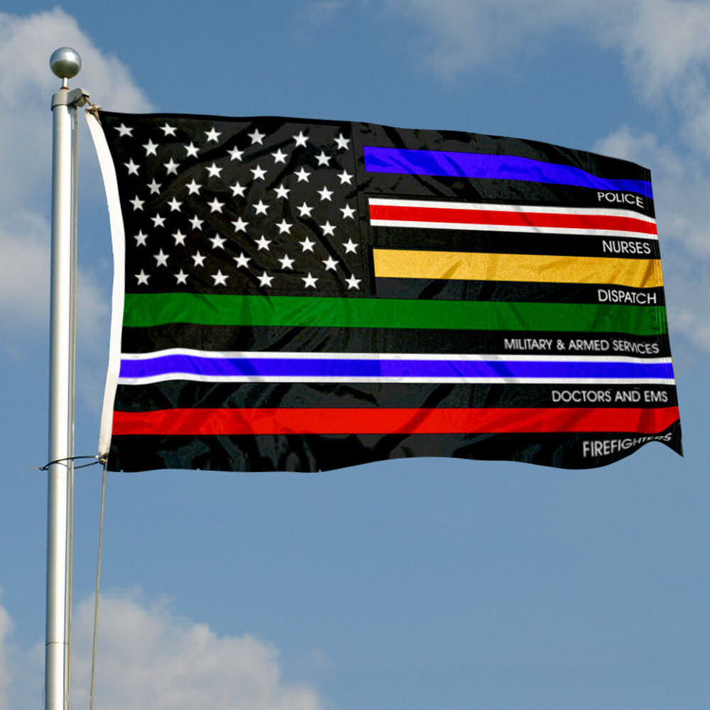 Essential Services Thin Line Flag State Street Products Essential Services Thin Line Flag State Street Products