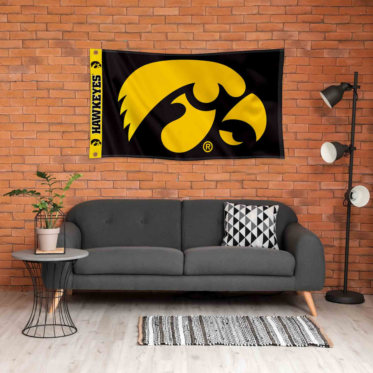 Hawkeyes Printed Header 3x5 Flag State Street Products