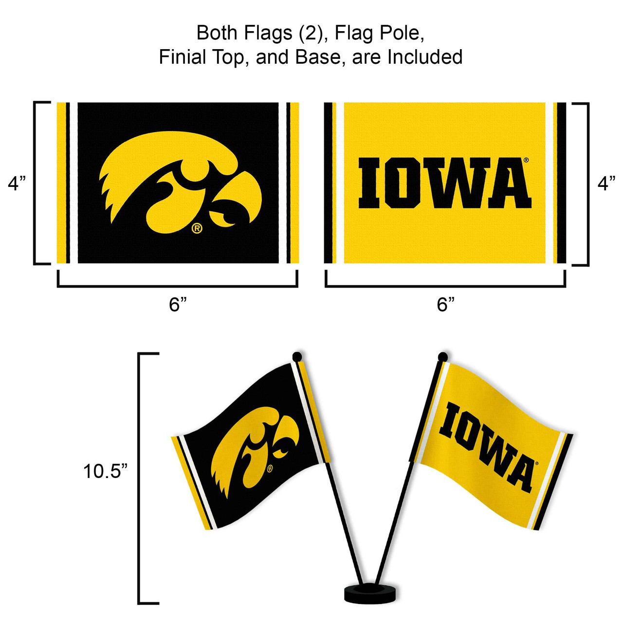 Hawkeyes Small Table Desk Flag State Street Products Hawkeyes small table desk flag state street products