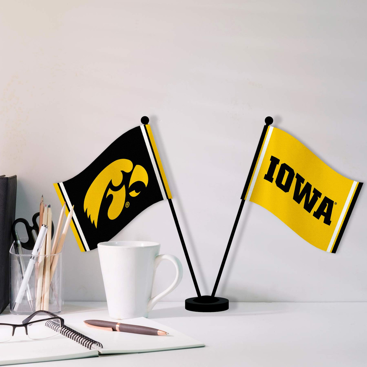 Hawkeyes Small Table Desk Flag State Street Products Hawkeyes small table desk flag state street products