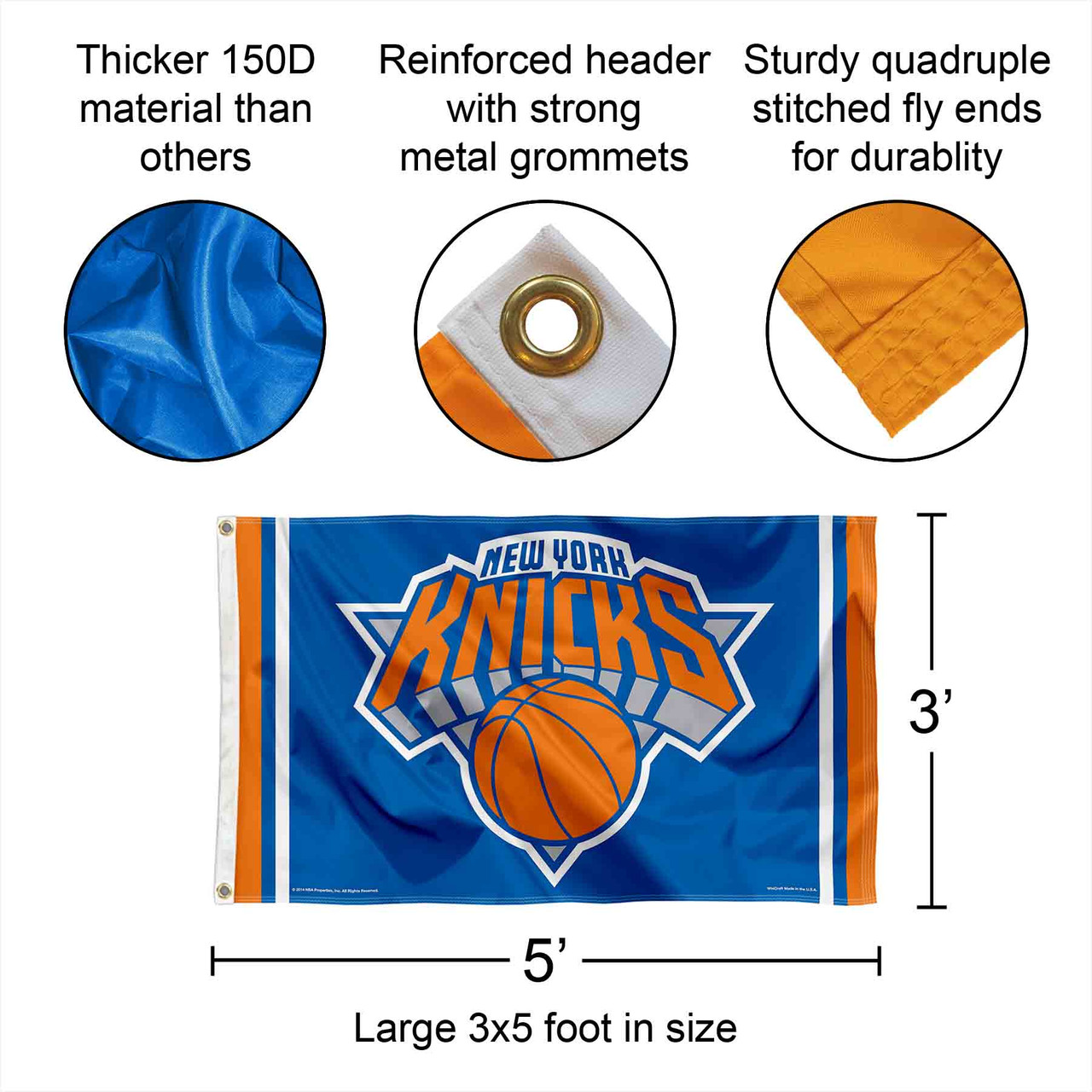 New York Knicks Flag Team Flag State Street Products