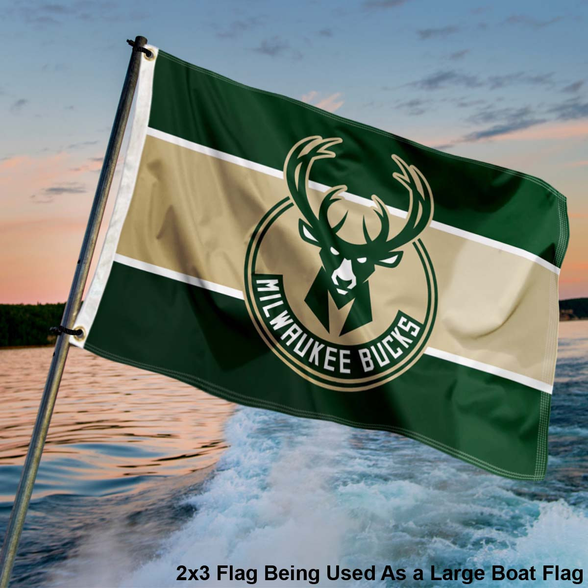 WinCraft Milwaukee Bucks Fear The Dear - Bandiera da