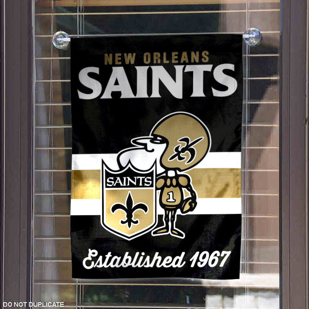 WinCraft New Orleans Saints Garden Flag - 12.5" X 18" Double-Sided Polyester, Officially Licensed NFL Team Flag