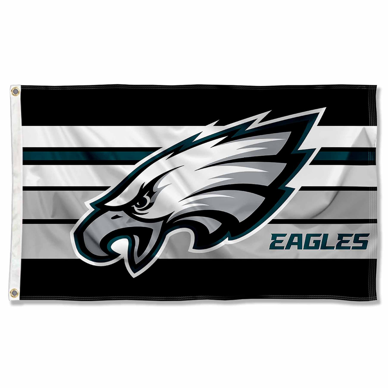 Philadelphia Eagles Black Stripes 3x5 Banner Flag - State Street Products