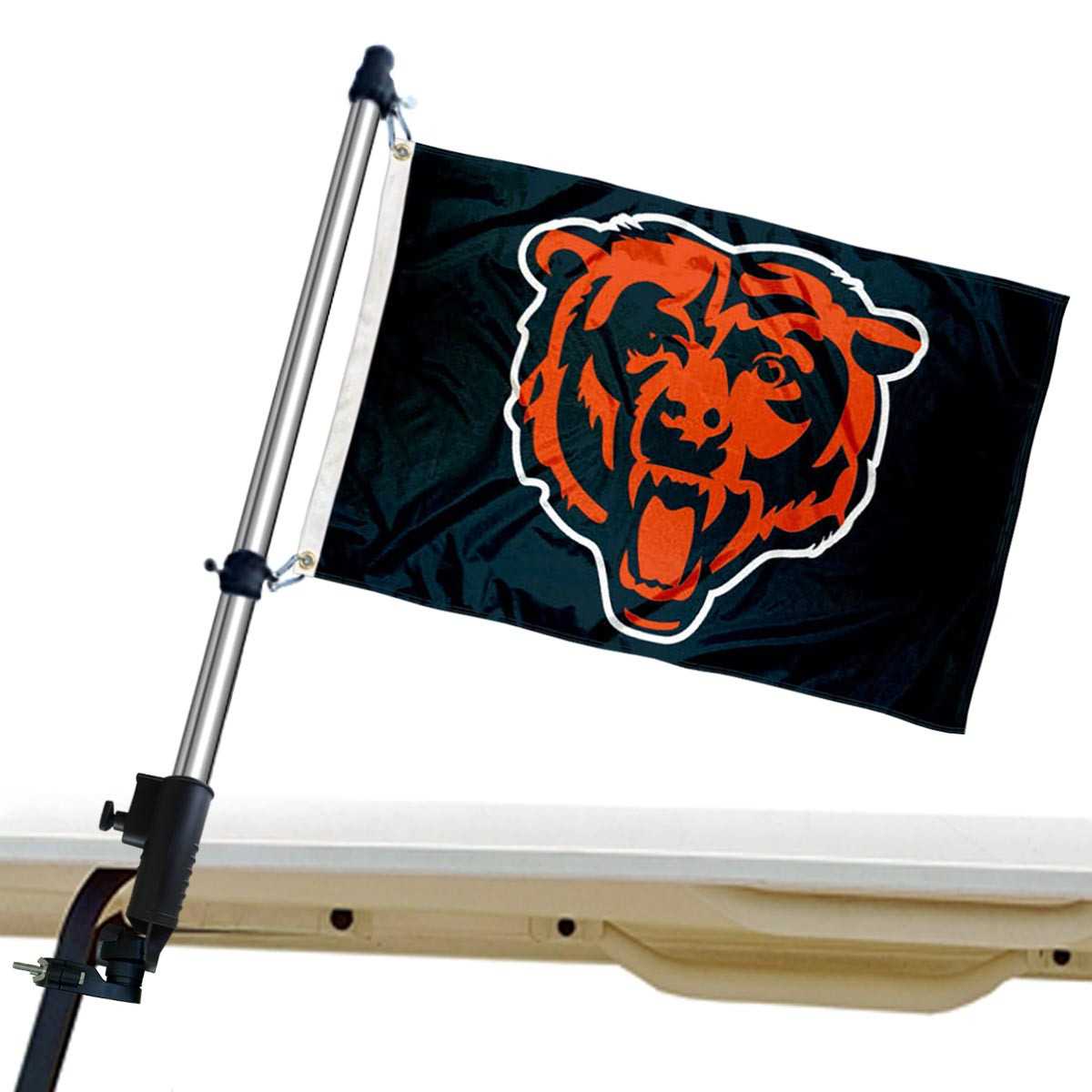 Chicago Bears Golf Cart Flag Pole and Holder Mount State Street Products