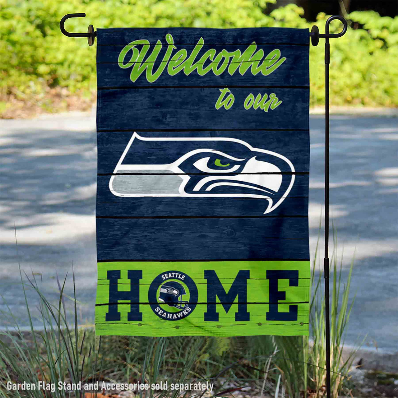 WinCraft Seattle Seahawks Welcome Home Garden Flag - Double Sided 12.5x18 Inch Banner - View #8
