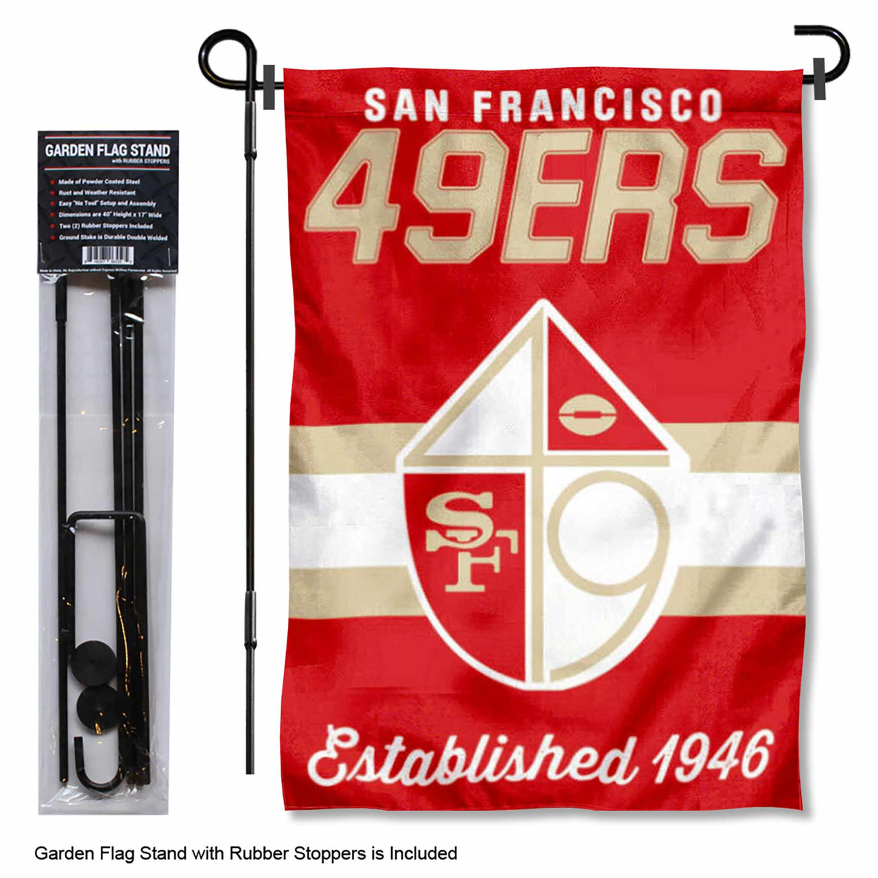 WinCraft San Francisco 49ers Garden Flag & Yard Banner – 12.5x18 – NFL – Red
