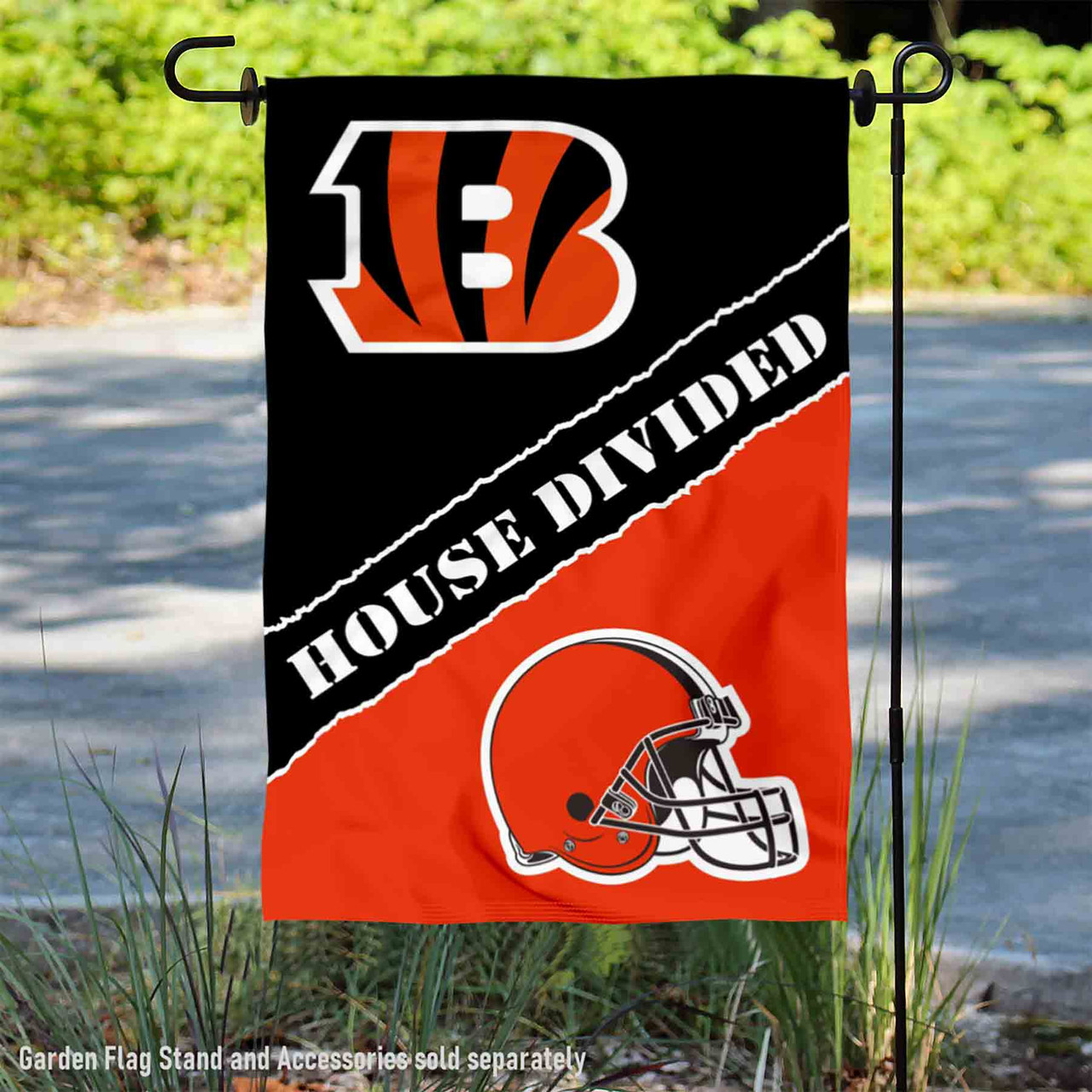 Carolina Panthers vs Cleveland Browns Divided Garden Flag House Baseball  Flag