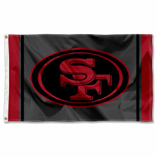 San Francisco 49ers Black Sideline 3x5 Banner Flag