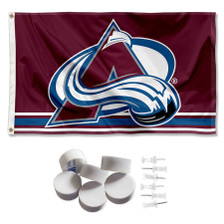 Colorado Avalanche Banner Flag with Tack Wall Pads