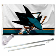 San Jose Sharks Flag Pole and Bracket Kit