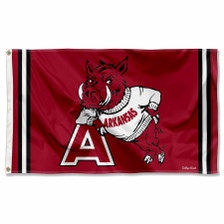 Arkansas Razorbacks Throwback Vault Logo Flag