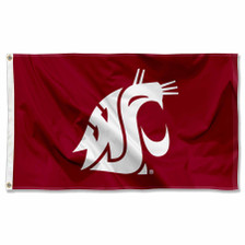 Washington State University Gartenflagge - WSU Cougars Design, 100% Polyester, Doppelseitig Bedruckt