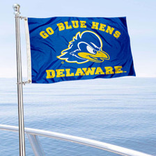 Delaware Blue Hens Boat and Mini Flag