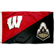 Wisconsin vs Purdue House Divided 3x5 Flag