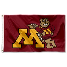 Minnesota Goldy Gopher Flag