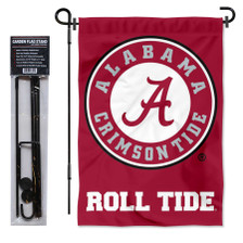 Alabama Crimson Tide Garden Flag and Stand