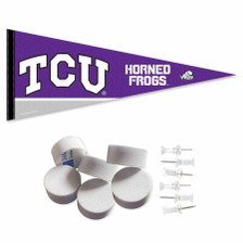 Texas Christian Banner Pennant with Tack Wall Pads