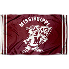 Mississippi State Bulldogs Baseball Logo Flag