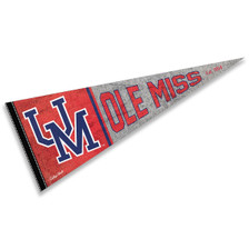 At Auction: Vintage College Pennant lot of 3 with Ole Miss Flag