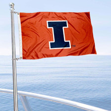 Illinois Fighting Illini Boat and Mini Flag
