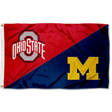 Ohio State vs Michigan House Divided 3x5 Flag