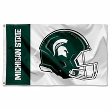 Michigan State Spartans Football Helmet Flag