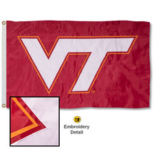 Virginia Tech Hokies Nylon Embroidered Flag
