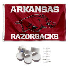 Arkansas Razorbacks Banner Flag with Tack Wall Pads