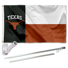 Texas Longhorns TX State Flag Pole and Bracket Kit
