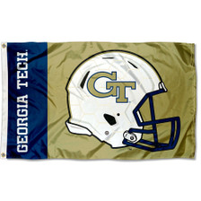 Georgia Tech Yellow Jackets Football Helmet Flag