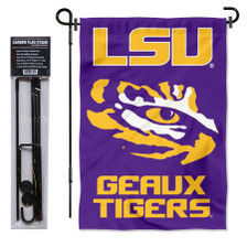 Louisiana State LSU Tigers Garden Flag and Stand
