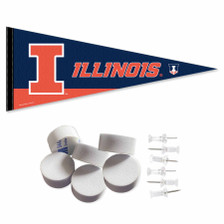 University of Illinois Banner Pennant with Tack Wall Pads