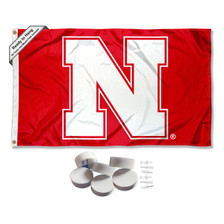 Nebraska Cornhuskers Banner Flag with Tack Wall Pads