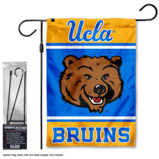 UC Los Angeles Logo Garden Flag and Pole Stand