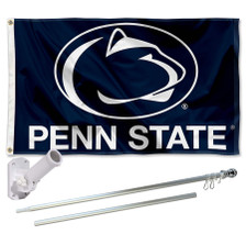 Penn State Nittany Lions Blue Flag Pole and Bracket Kit