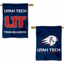 Utah Tech Trailblazers Wordmark Double Sided House Flag