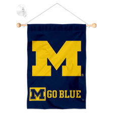 Michigan Wolverines Banner with Suction Cup