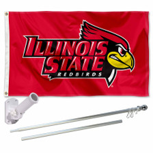 Illinois State Redbirds Black Flag - 3' X 5' Outdoor Polyester Flag, Officially Licensed